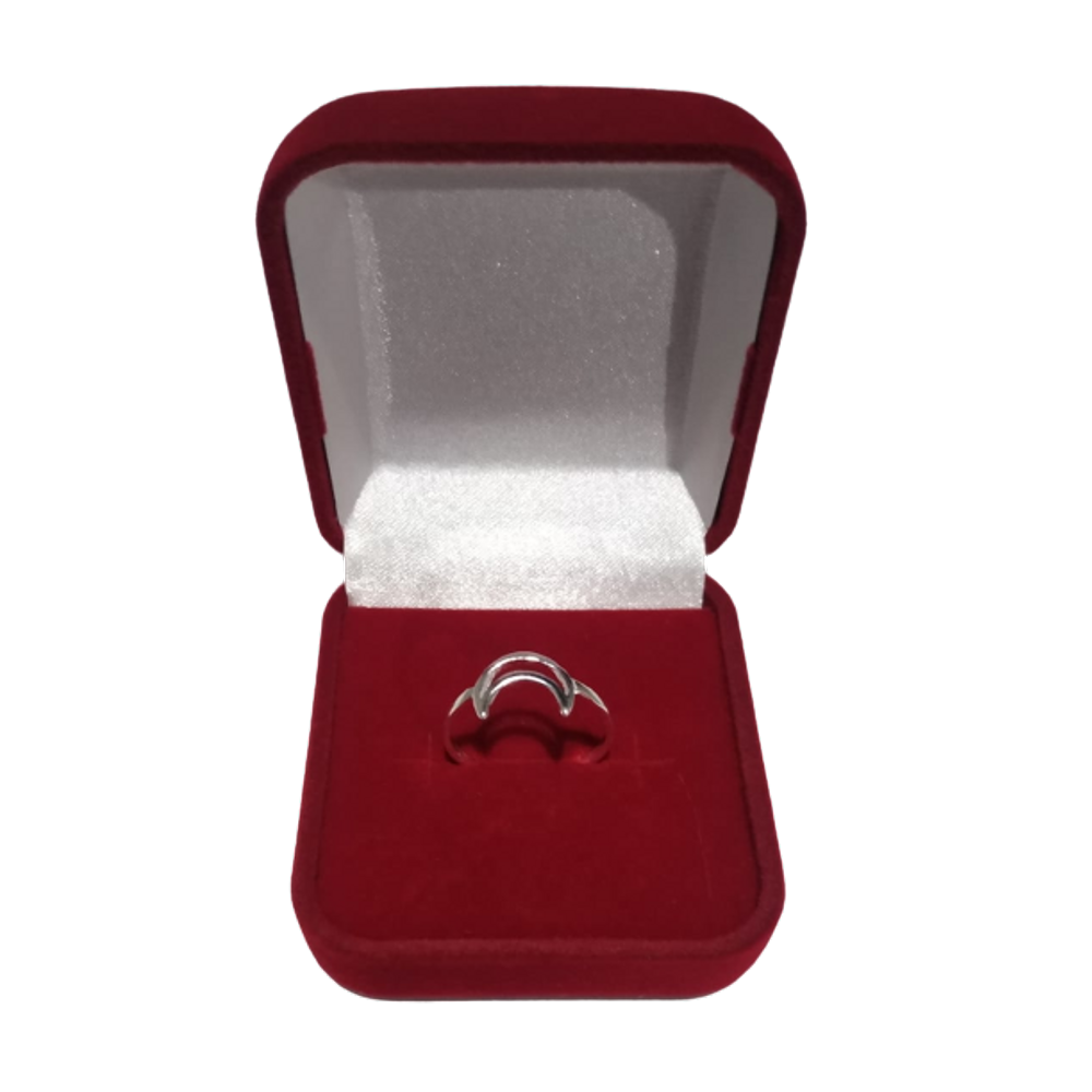 Anel Meia Lua de Prata 925