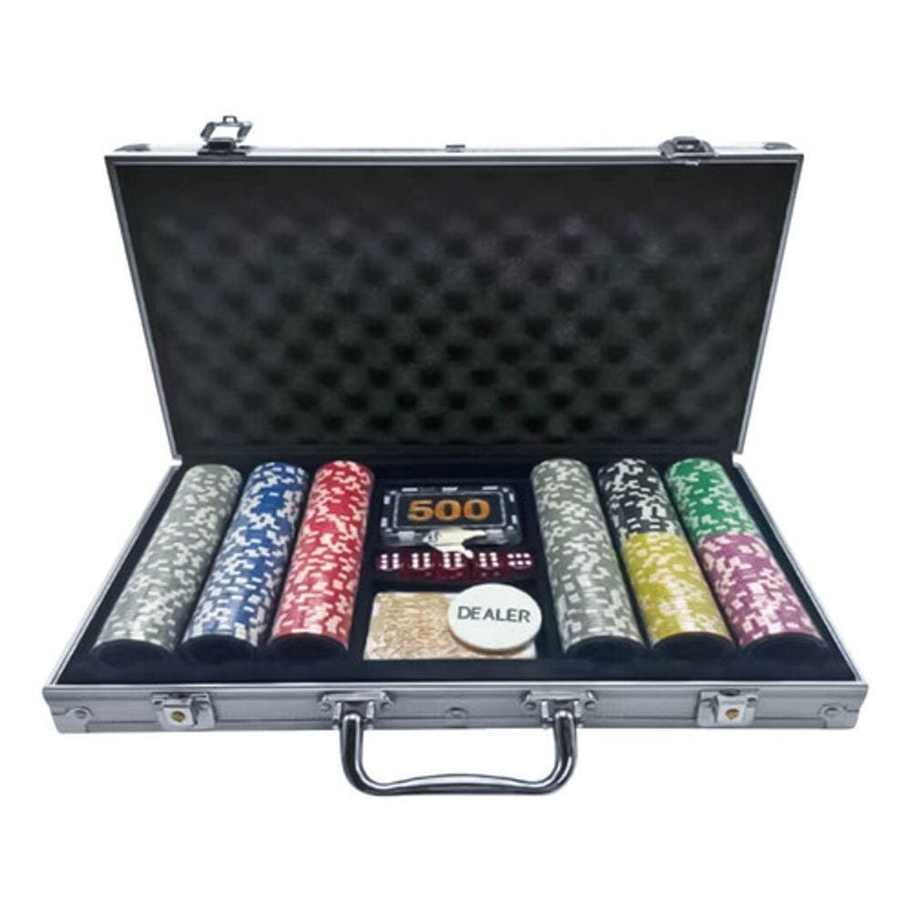 Maleta De Poker Fichas Holográficas Numeradas 300 Fichas