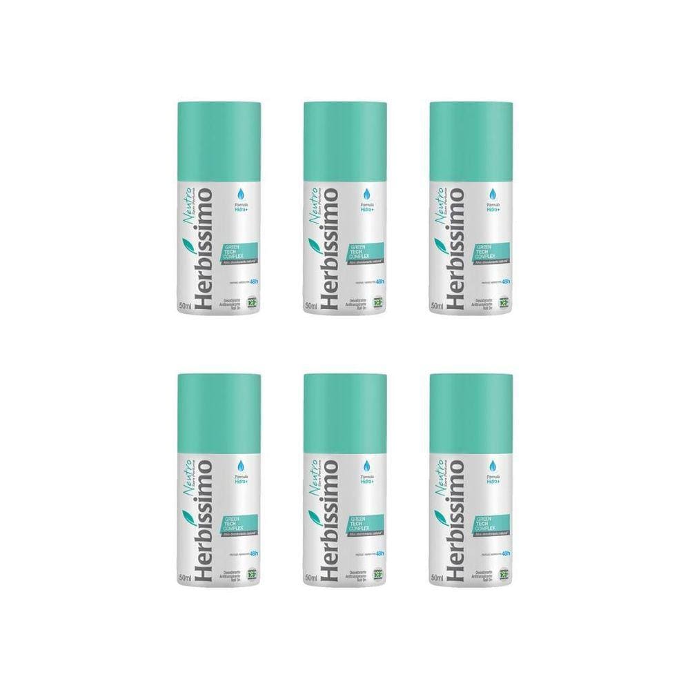 Desodorante Roll-On Herbíssimo Neutro 50Ml-Kit C/6Un