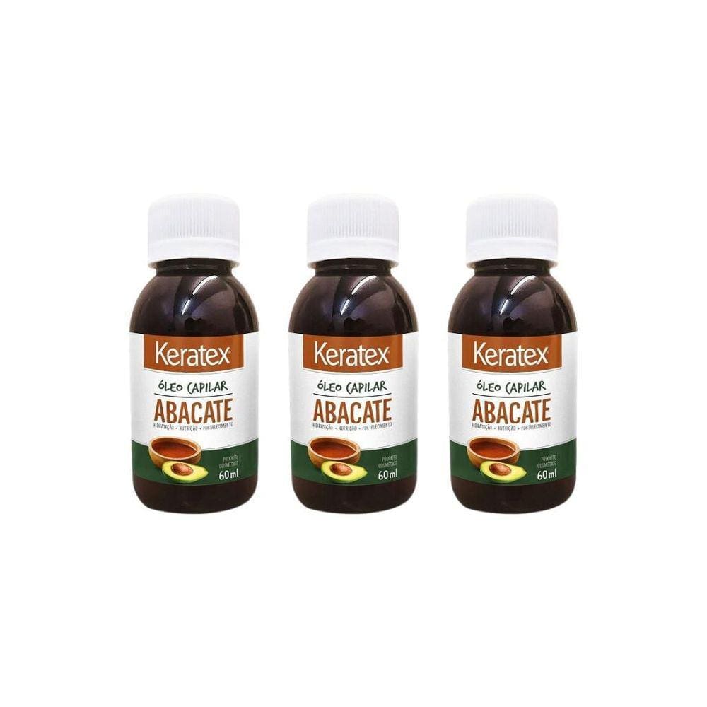 Oleo Capilar Fixed Keratex Abacate 60Ml-Kit C/3Un