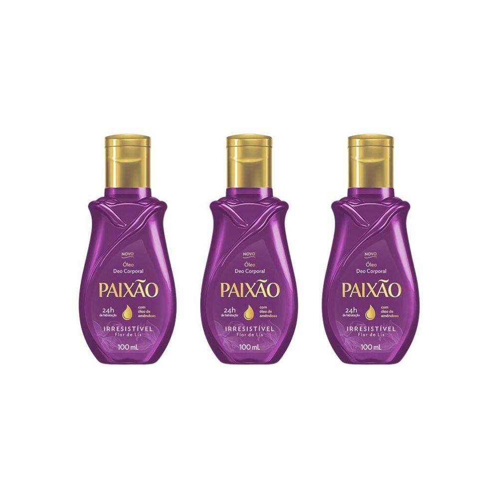 Oleo Corporal Paixao 100Ml Irresistivel-Kit C/3Un