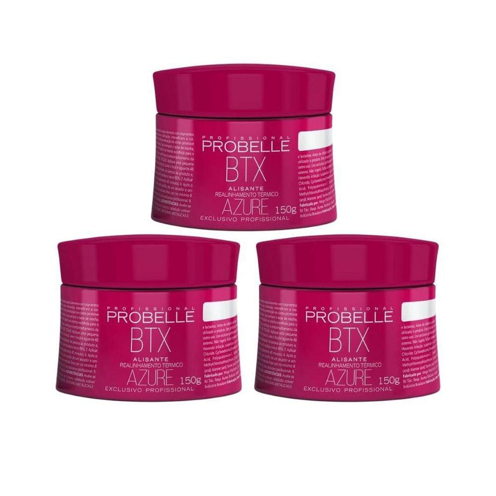Botox Capilar Probelle Azure 150G - Kit Com 3Un