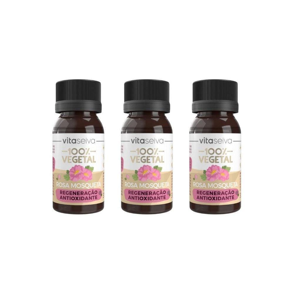 Oleo Capilar Vegetal Vita Seiva Rosa Mosqueta 30Ml-Kit C/3Un