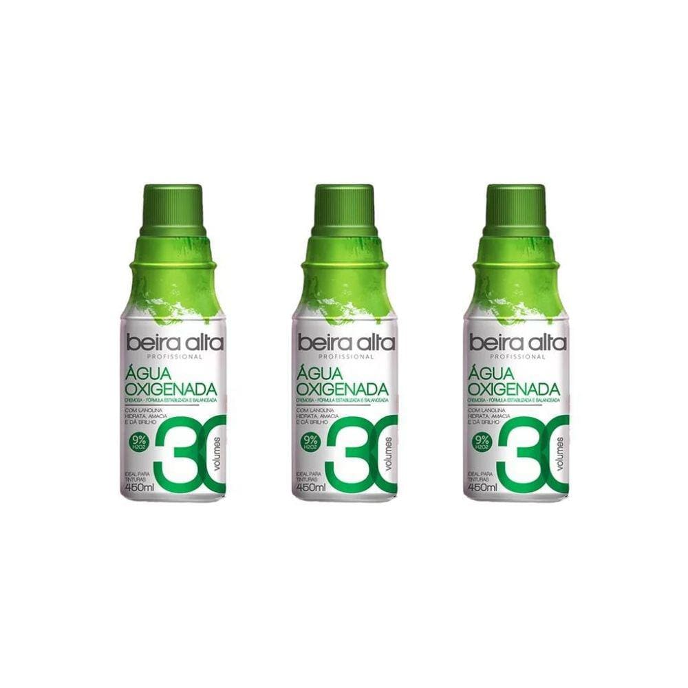 Agua Oxigenada Beira Alta 450Ml 30 Volumes-Kit C/3Un