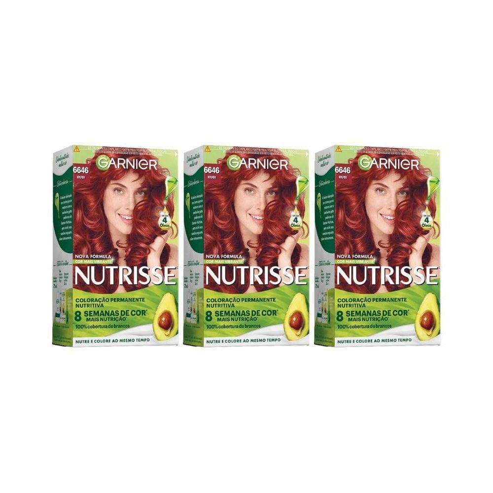 Coloração Nutrisse 66.46 Rubi-Kit C/3Un