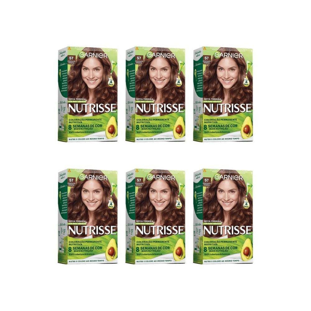 Coloraçao Nutrisse 57 Castanho Claro Dourado Acaju-Kit C/6Un