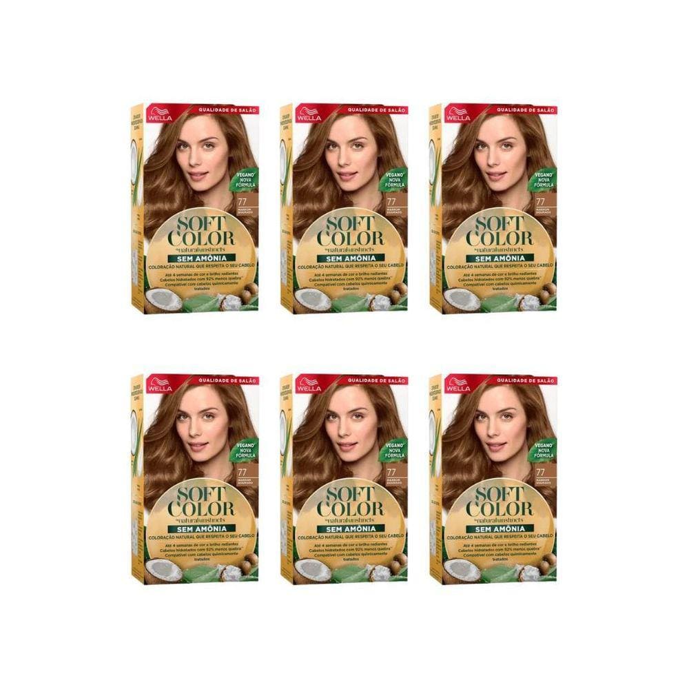 Coloraçao Soft Color 77 Marrom Dourado-Kit C/6Un