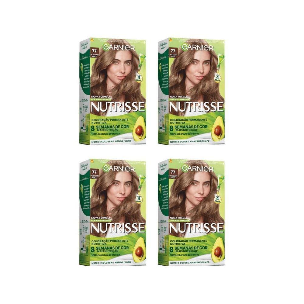Coloraçao Nutrisse 77 Louro Medio Marrom Dourado-Kit C/4Un