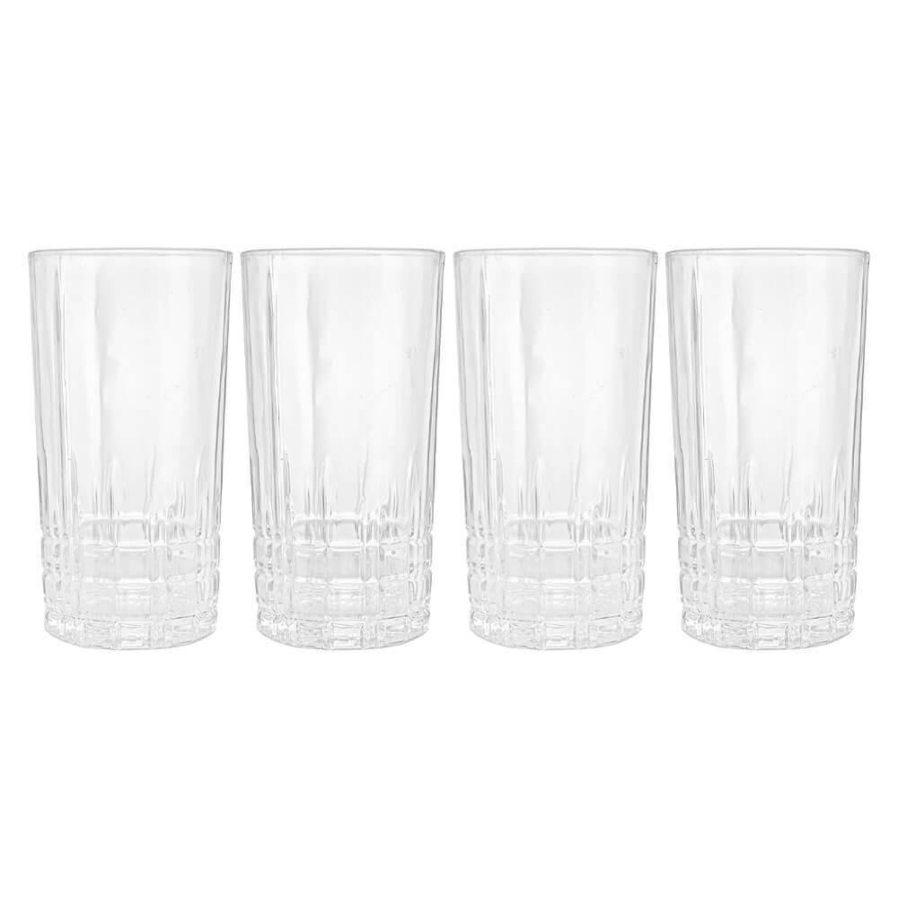 Jogo de Copos de Cristal Transparente Calcutá 370ml 4 peças - Lyor