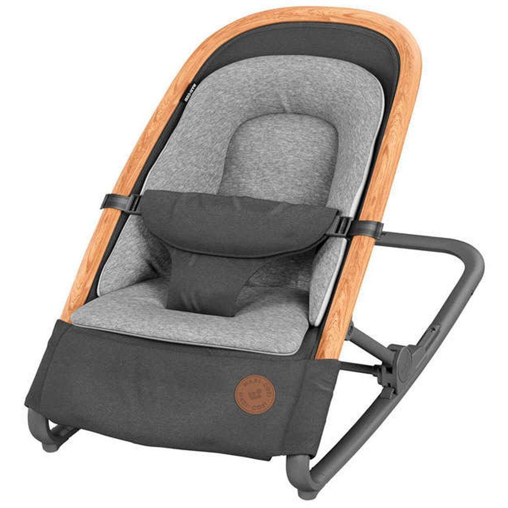 Cadeirinha de Bebê Descanso e Balanço Reclinável Maxi Cosi Menino Menina Kori Essential Graphite 0 a 9kg Cadeira Infantil Bouncer Recém Nascido Cinza