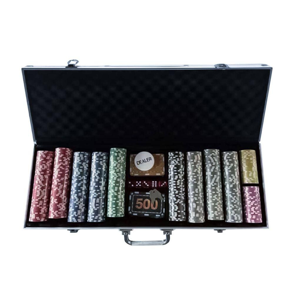 Jogo De Poker Com Maleta 500 Fichas 2 Baralhos