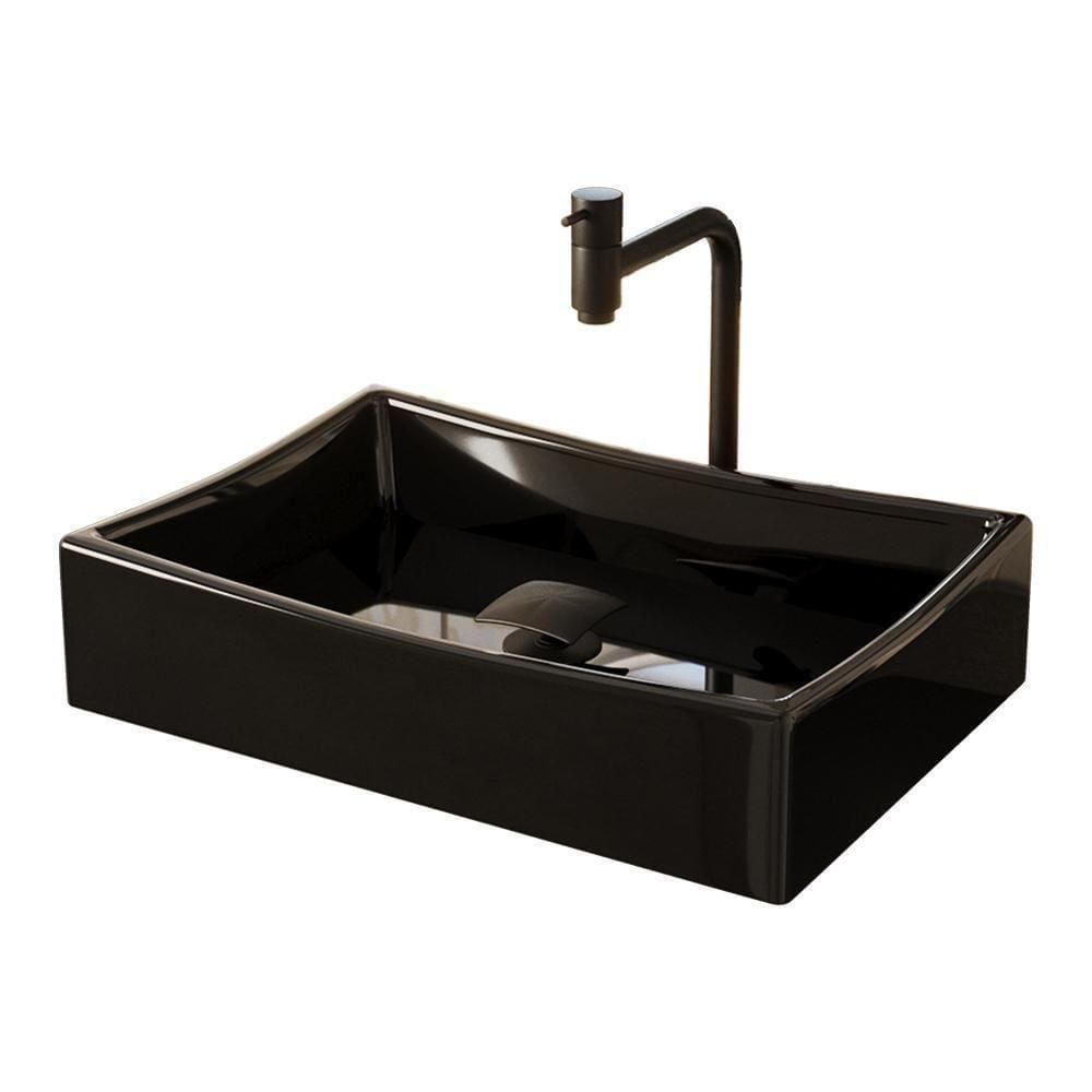 Kit Cuba Dalla Preta Com Torneira Inox E Valvula Click Black