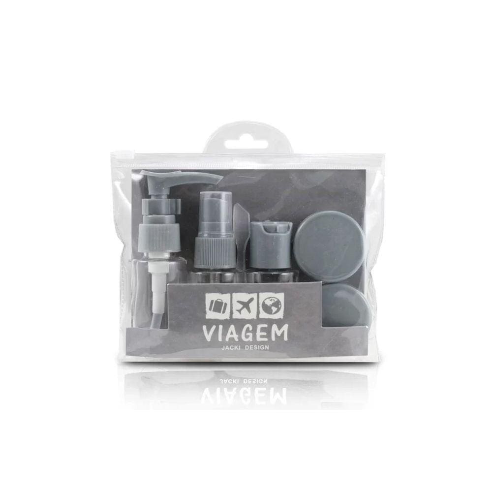 Kit de Frascos Para Viagem 7 Peças Organizador De Mala