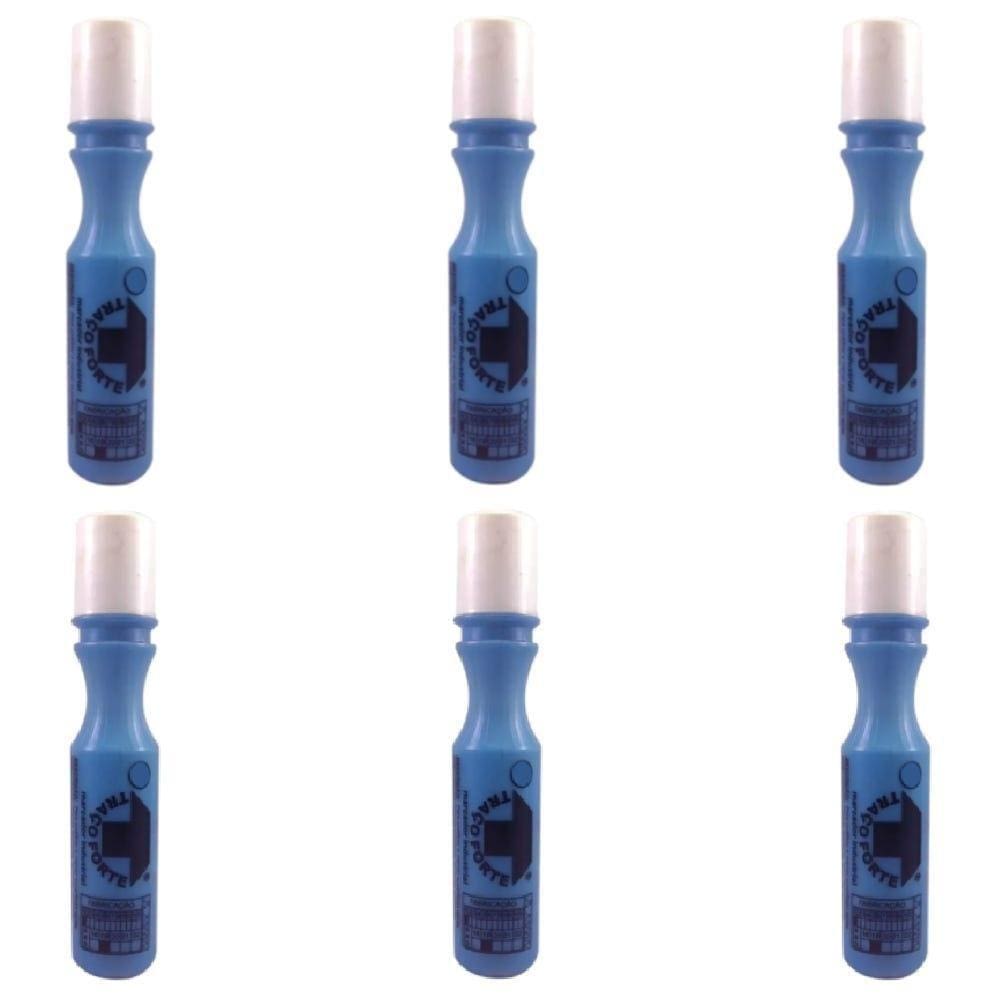 Kit 6 Marcadores Industriais Varias Cores 2mm 60ml Híbrido BADEN