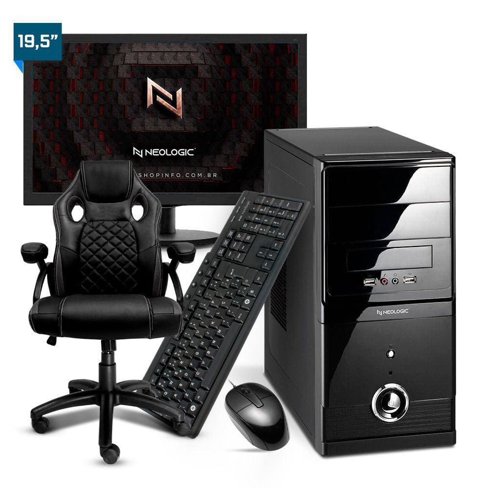 Computador Completo Neologic Home Nli83862 Amd Ryzen 5 5600G (3.9Ghz 16Mb) 8Gb Ssd 480Gb + Cadeira