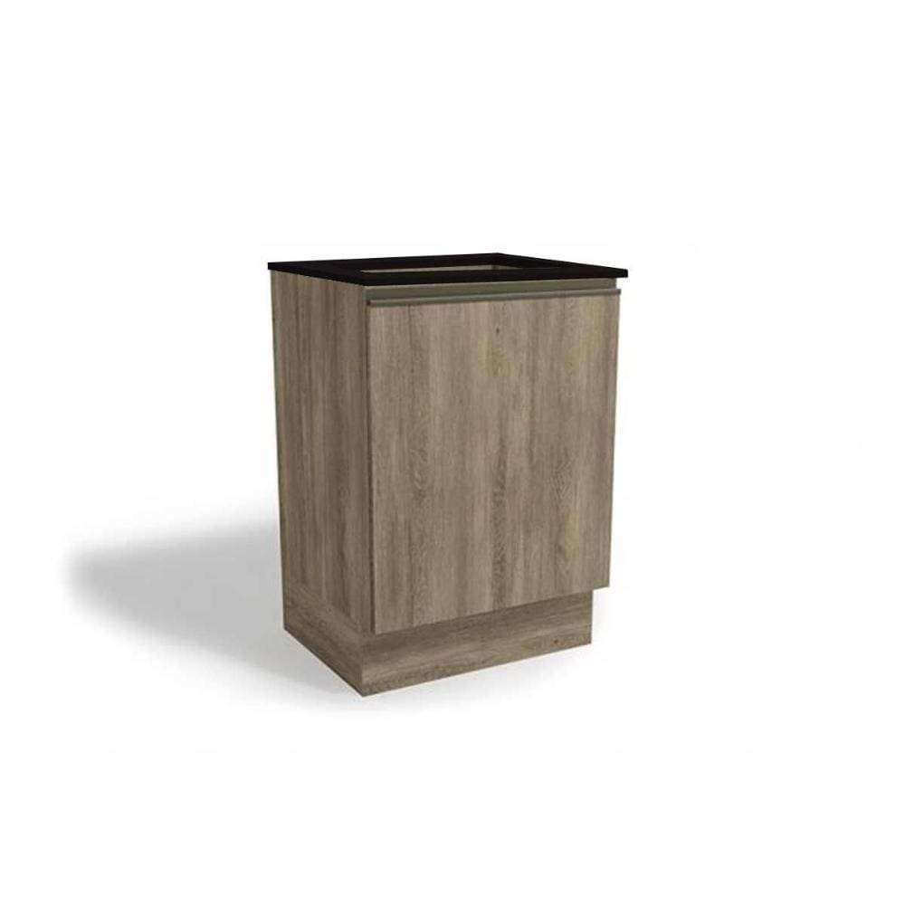 Balcão De Cozinha Maxxi G742 P-cooktop 1 Porta C-tampo 60cm Nogal-preto - Kappesberg