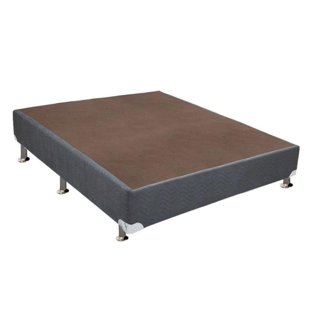 Cama Box Base Viúva Universal Suede Gray (128x188x30) - Ortobom