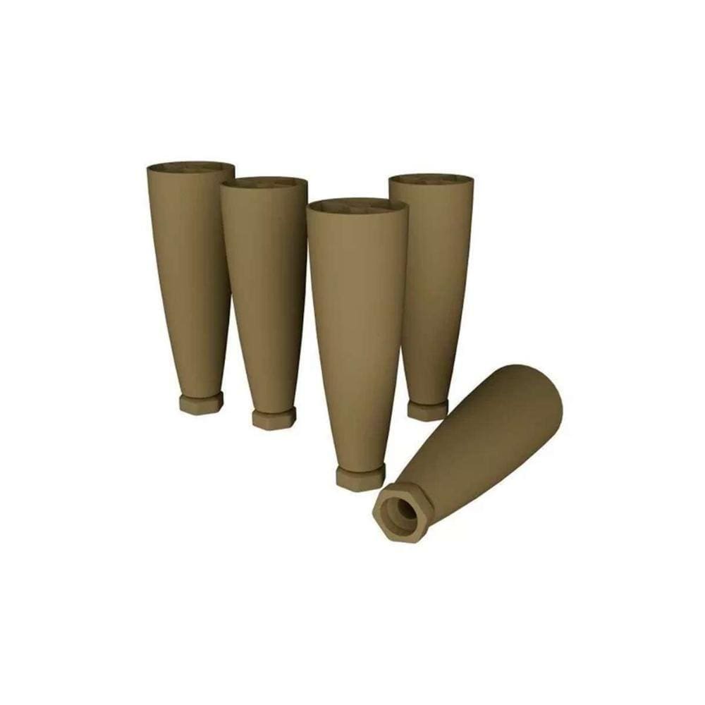 Multiuso De Cozinha Kit 5un Pés Cônicos Reguláveis P- Balcão Bronze - Henn