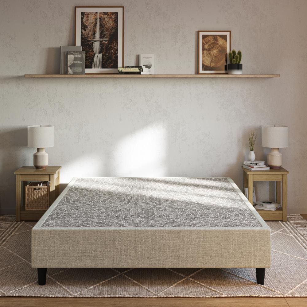 Cama Box Emma - Base Para Colchão King Bege (193X203cm)