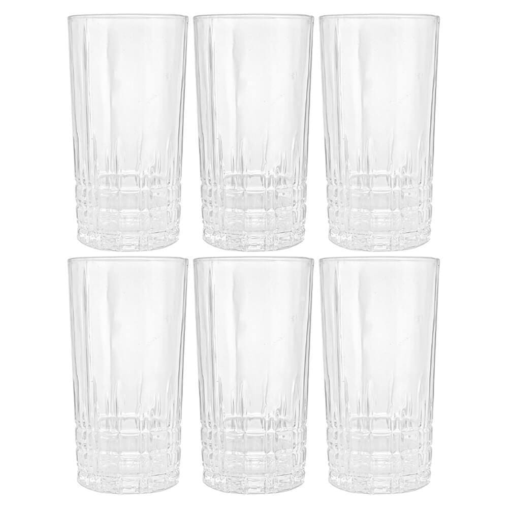 Jogo Copos Cristal Transparente Calcutá 370Ml 6 Peças Lyor