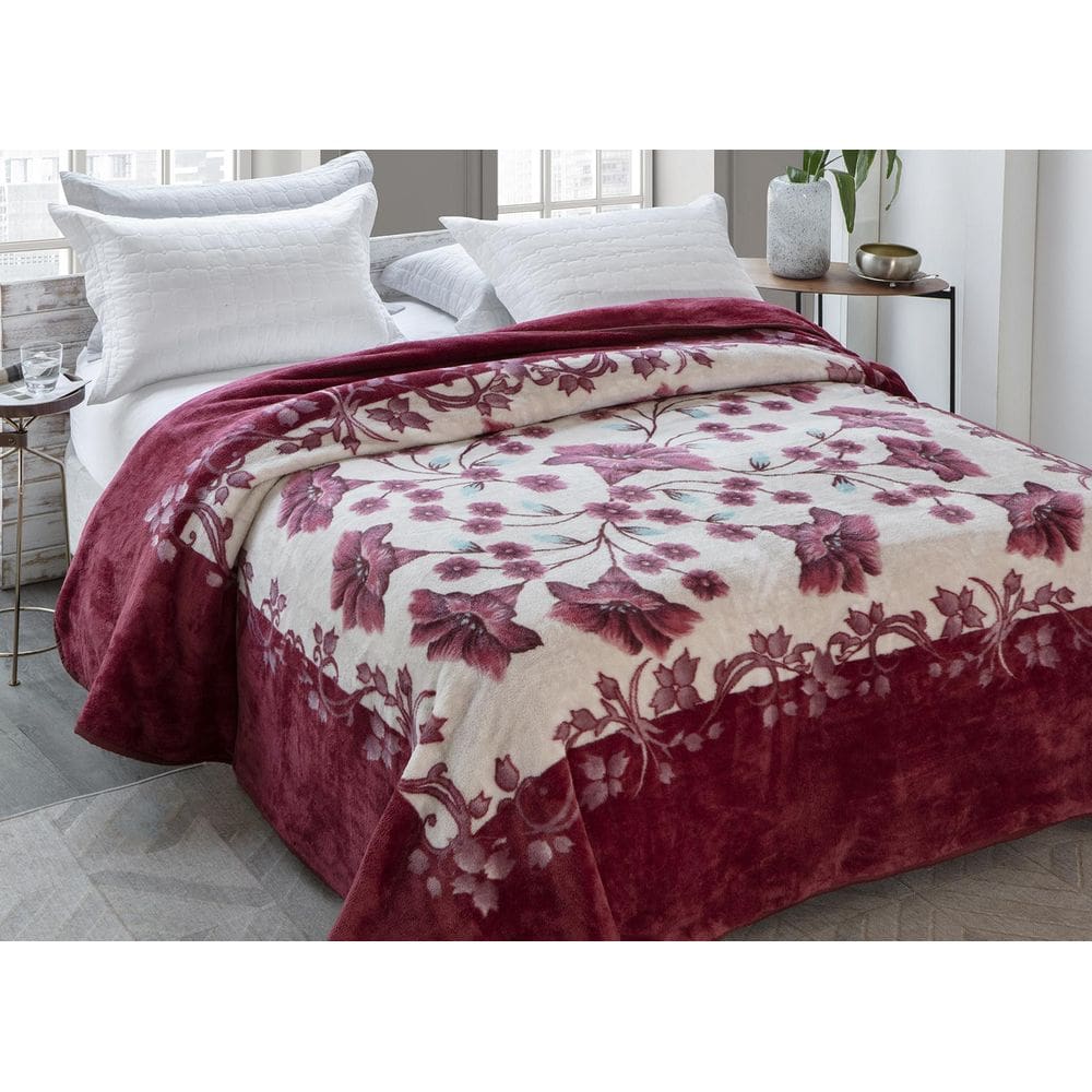 Cobertor Casal Kyor Plus Mont Blanc Vinho 180X220M Jolitex