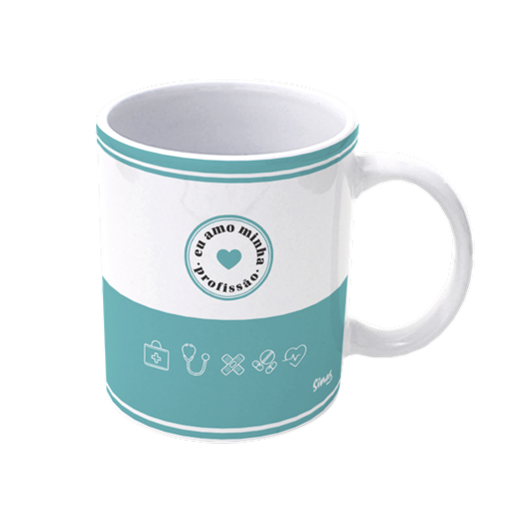 Caneca De Porcelana Profissões - Enfermagem