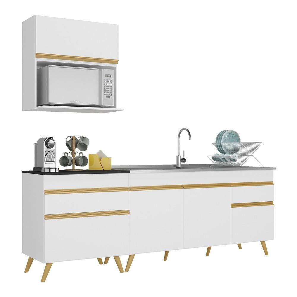 Armário de Cozinha Compacta 220cm Veneza Multimóveis V2075