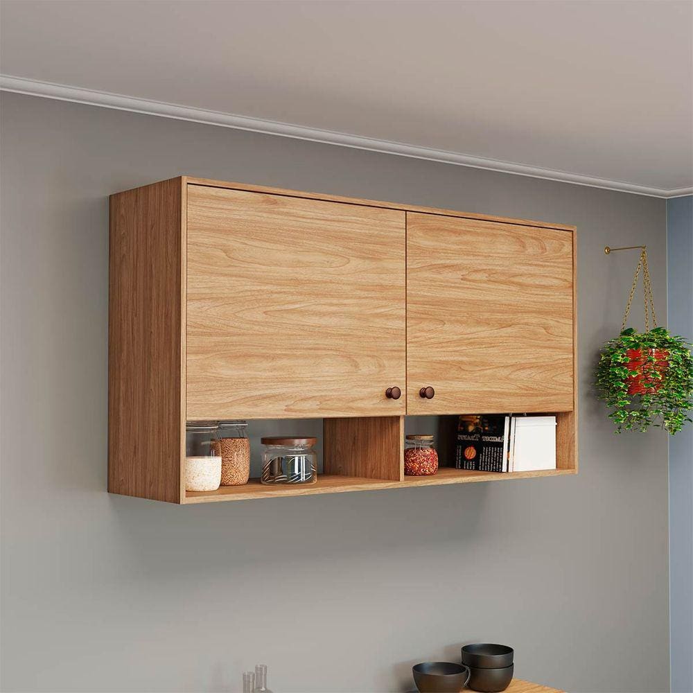 Armário De Parede Para Cozinha 2 Portas 120 Cm Móvel Bento
