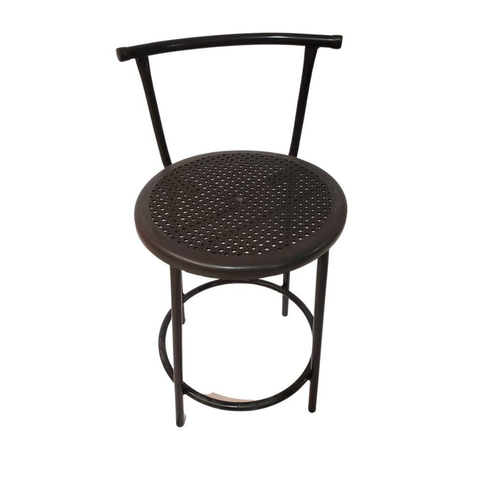 Banqueta para cozinha americana - bar - balcão - com encosto cor preta