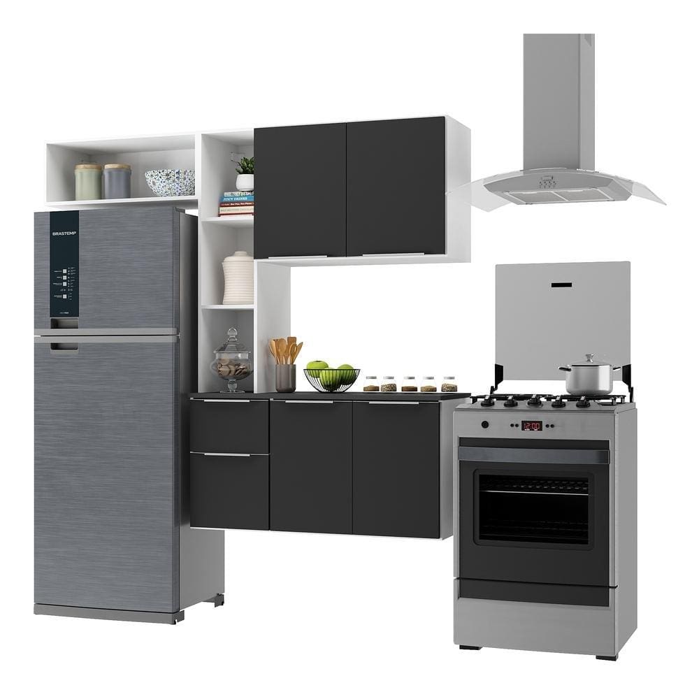 Armário de Cozinha Compacta com Balcão Sofia Multimóveis V2006