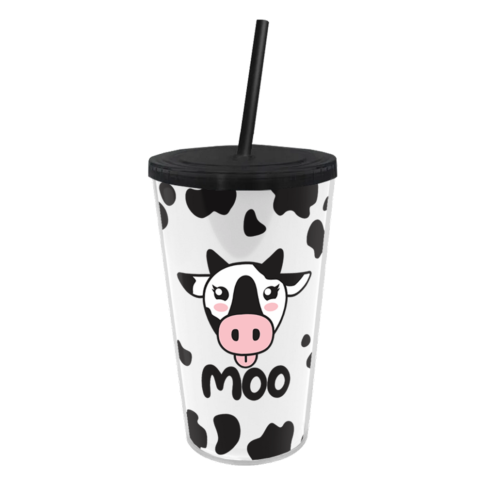 Copo com Canudo - Moo Vaquinha