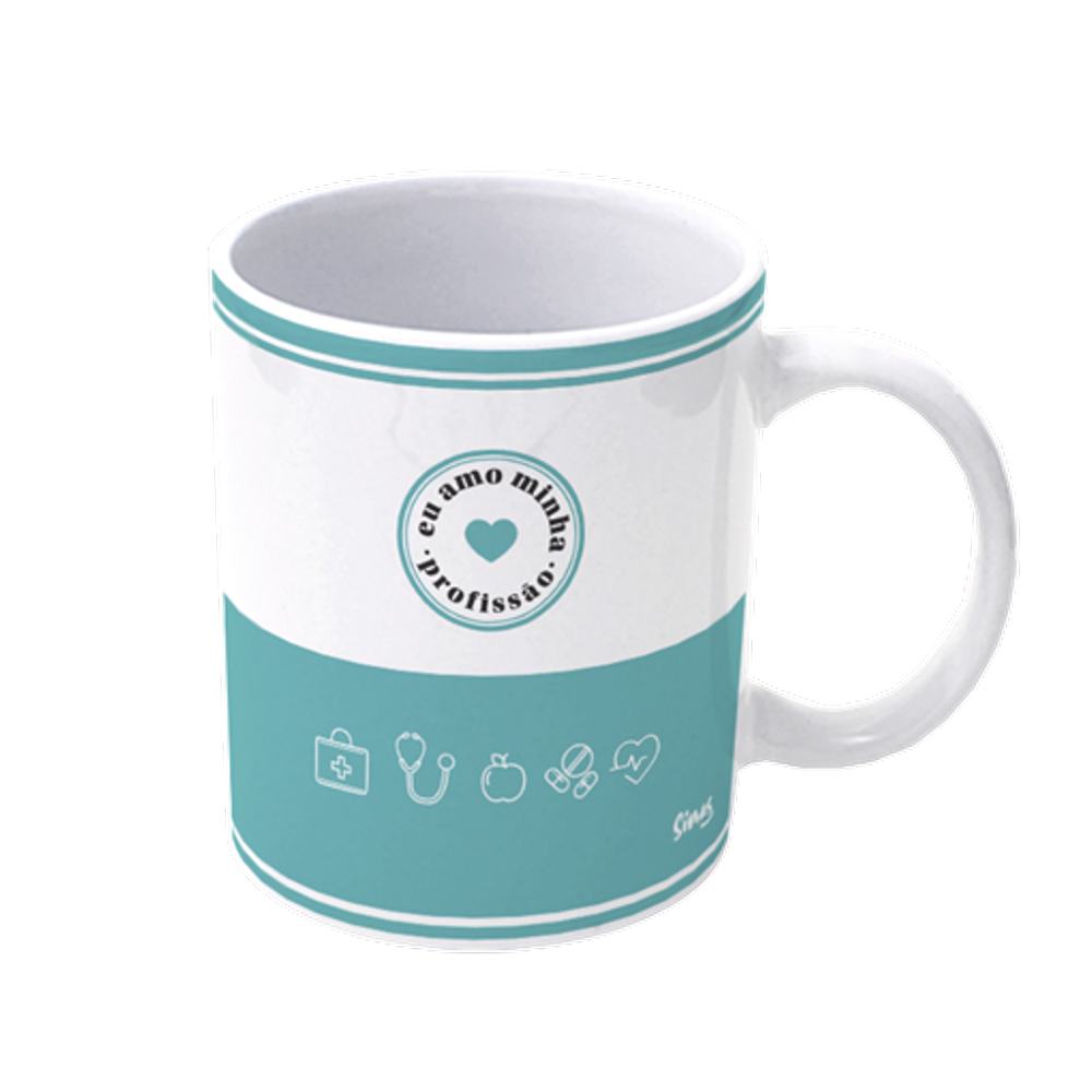 Caneca De Porcelana Profissões - Nutrição