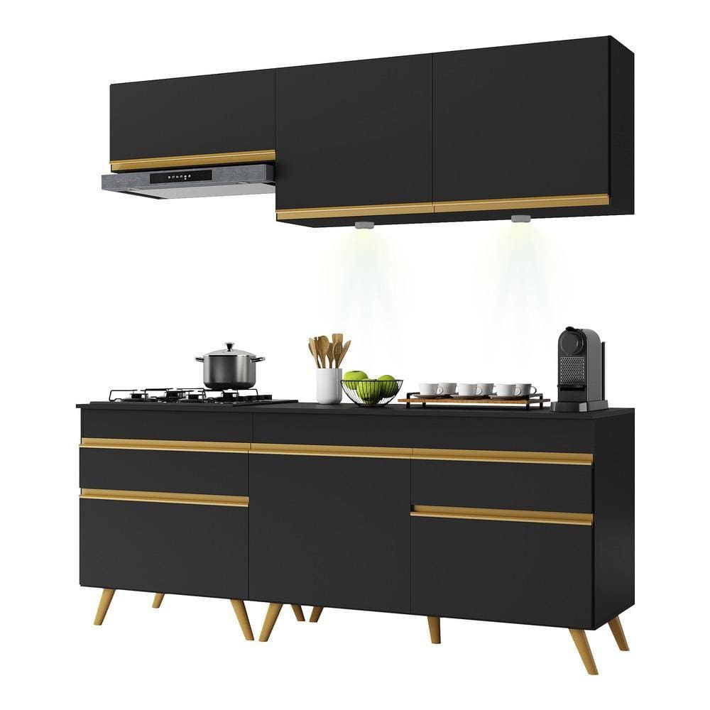 Armário de Cozinha Compacta 190cm com Leds Veneza Up Multimóveis V2030