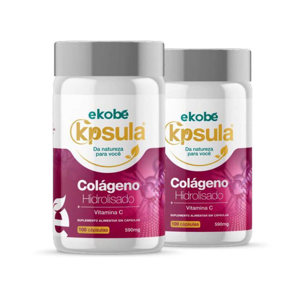 Cápsula com Colágeno Hidrolisado + Vitamina C 100 Cápsulas