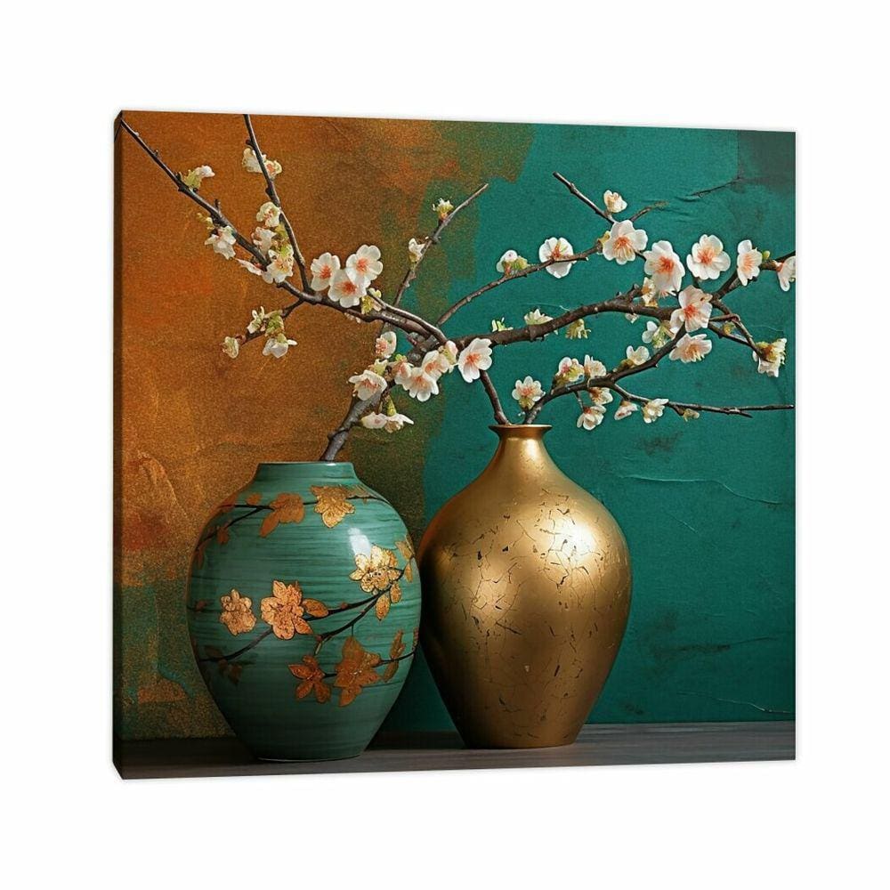 Quadro Canvas Vaso Japonês I 60x60cm Chassi Interno