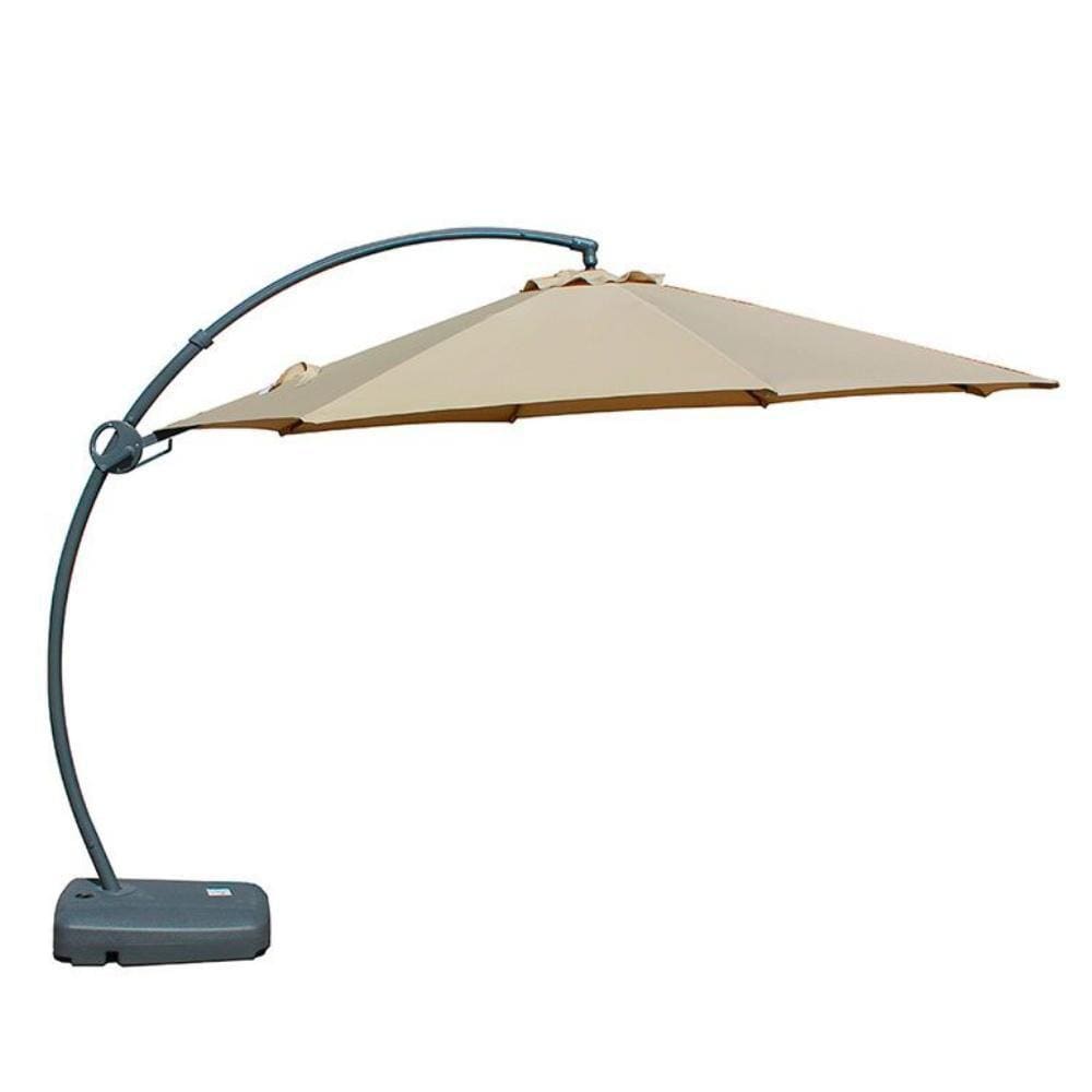 Ombrelone Lateral Barbados Rivattis 350 Cm Em Alumínio Com Base Capa Em Poliéster Fendis