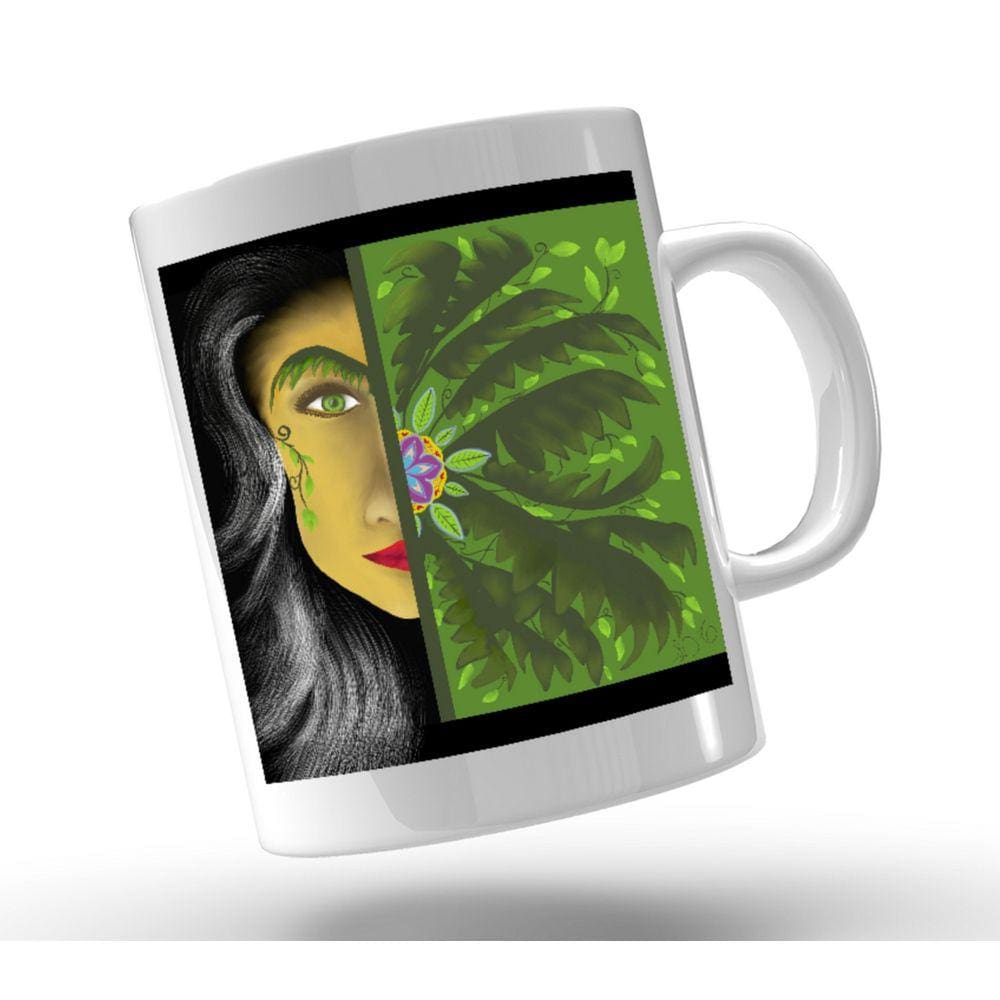 Caneca De Porcelana Personalizada Xícara Decorada Café 325 ML Mãe Natureza