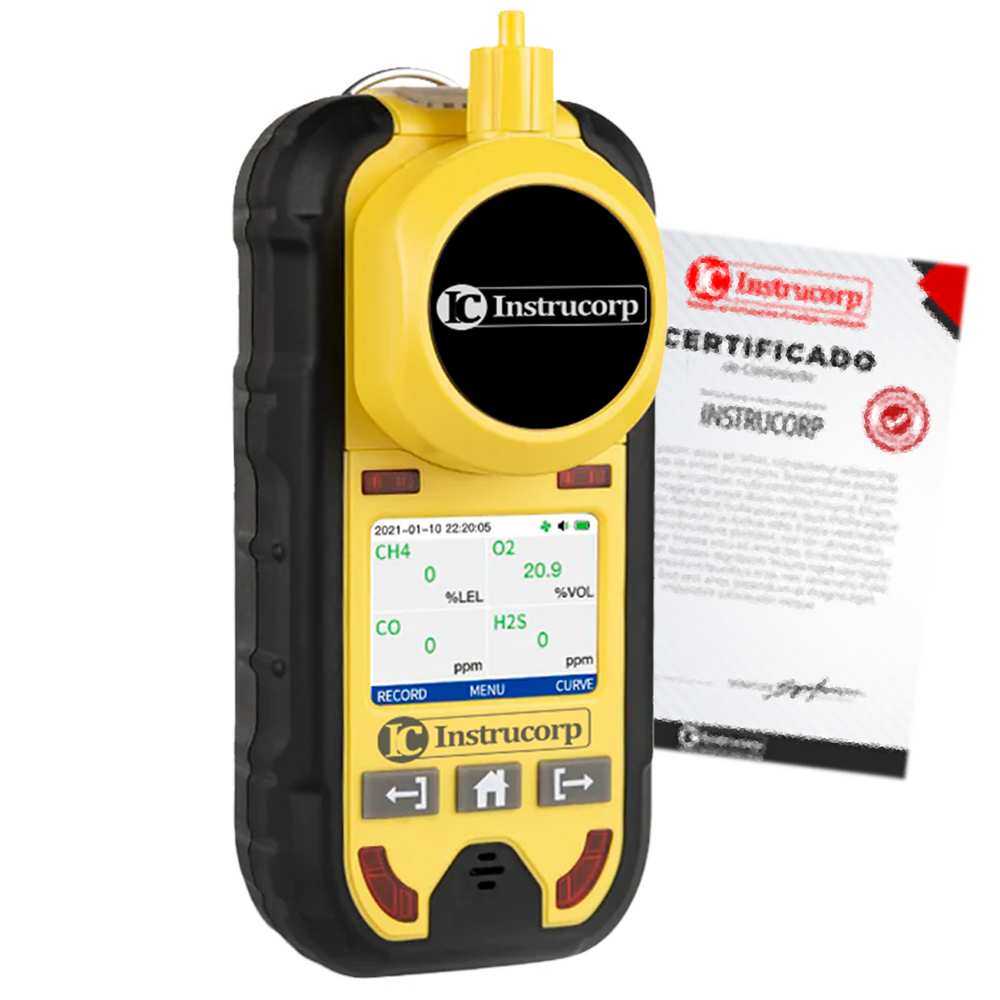 Detector Medidor Multigás 4 Gases Co H2s O2 Lel Calibrado