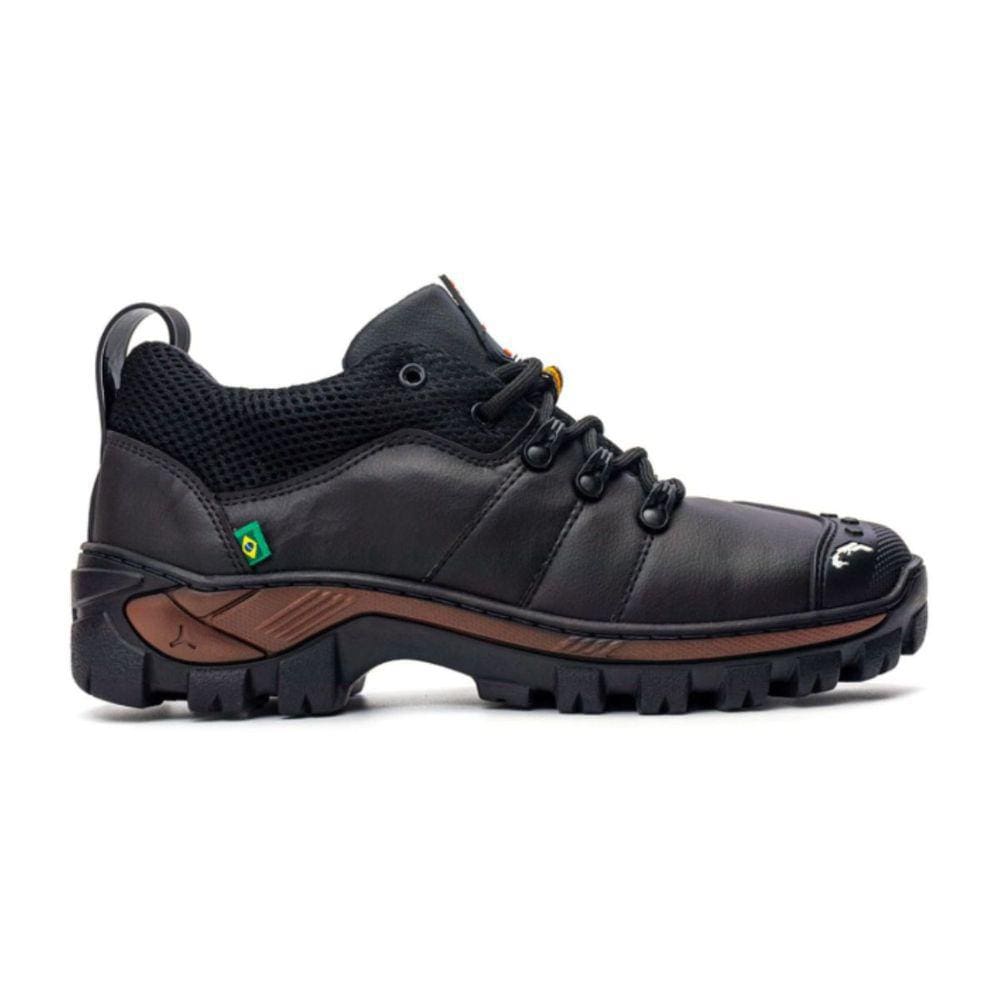 Tênis Trekking Trilha Academia Bike Adventure Reforçado Preto