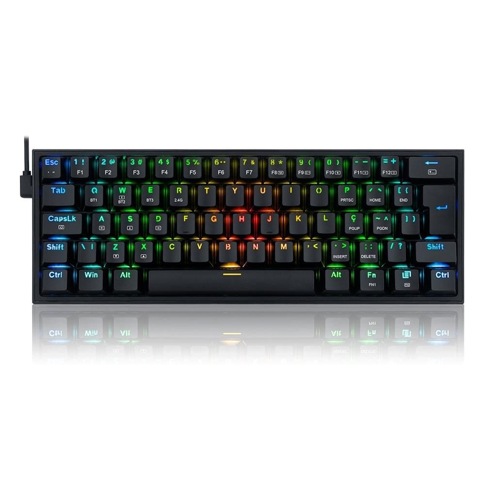 Teclado Mecanico Fizz Pro 2.4G/Bt Rgb Pt-Brown - Redragon