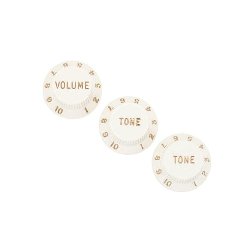 Kit Knobs Fender Plastic Push-On Control Para Strat 3 Pecas