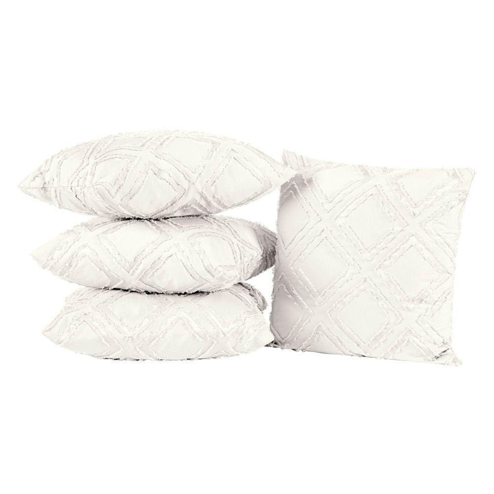Kit 04 Almofadas Cheias Aveline 45cm x 45cm - Off White