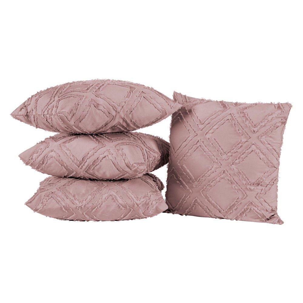Kit 04 Almofadas Cheias Aveline 45cm x 45cm - Rose