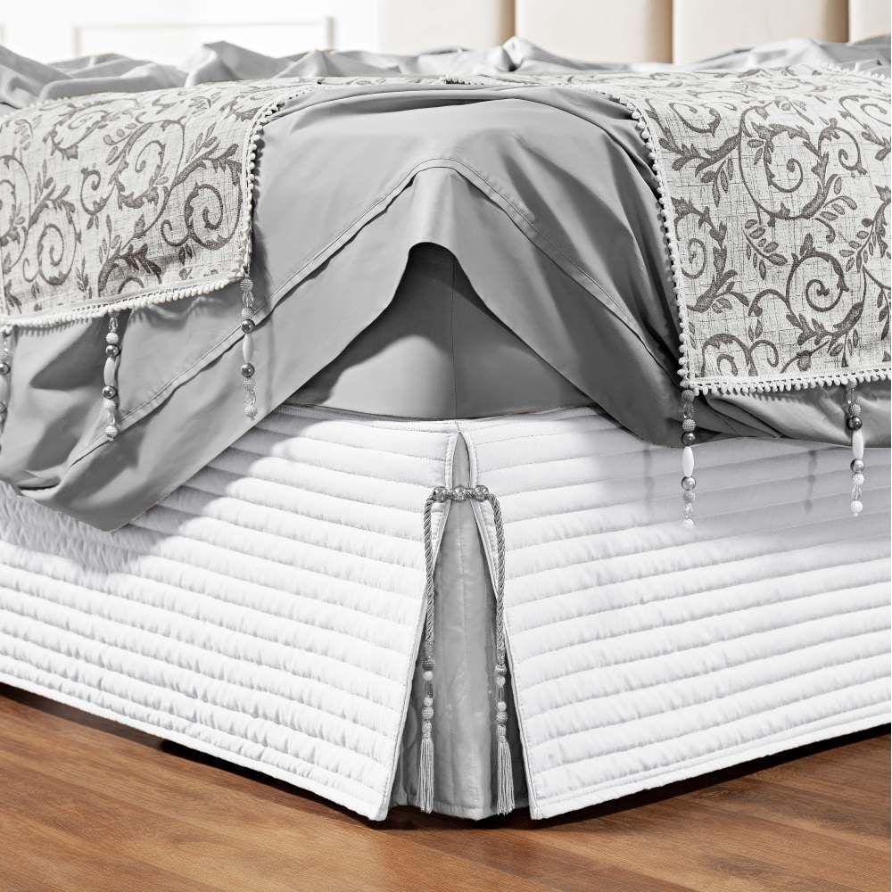 Saia Para Cama Box Queen Dual 1 Peça - Branco