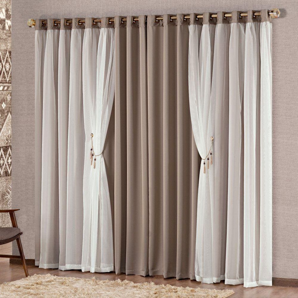 Cortina Mabelle Semi Blackout e Voil 3,00m x 2,50m - Avela