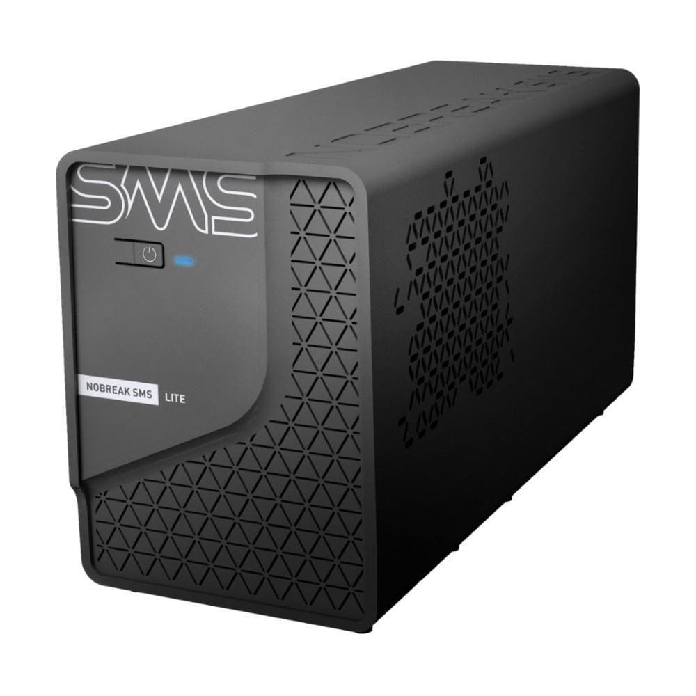 No-Break 600Va Sms Lite - Semi Senoidal - 4 Tomadas - Preto