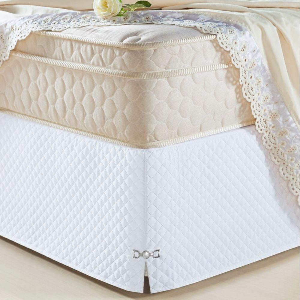 Saia Para Cama Box Queen Veneza 1 Peça - Branco