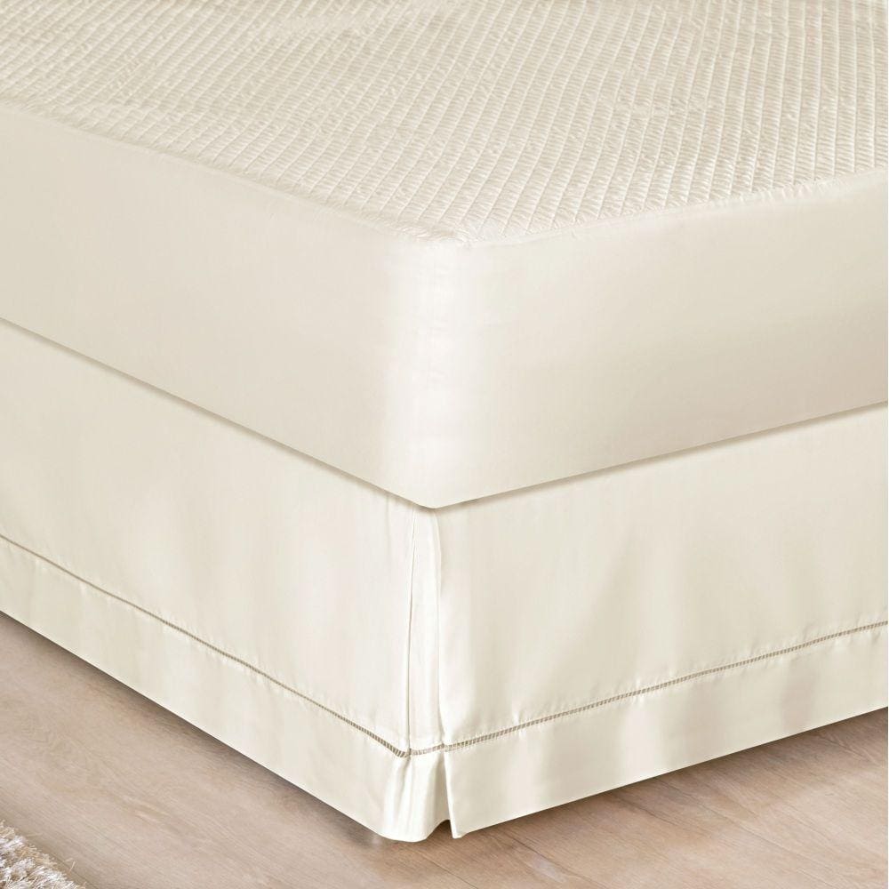 Saia Para Cama Box Casal Padrão Ponto Palito 1 Peça - Palha