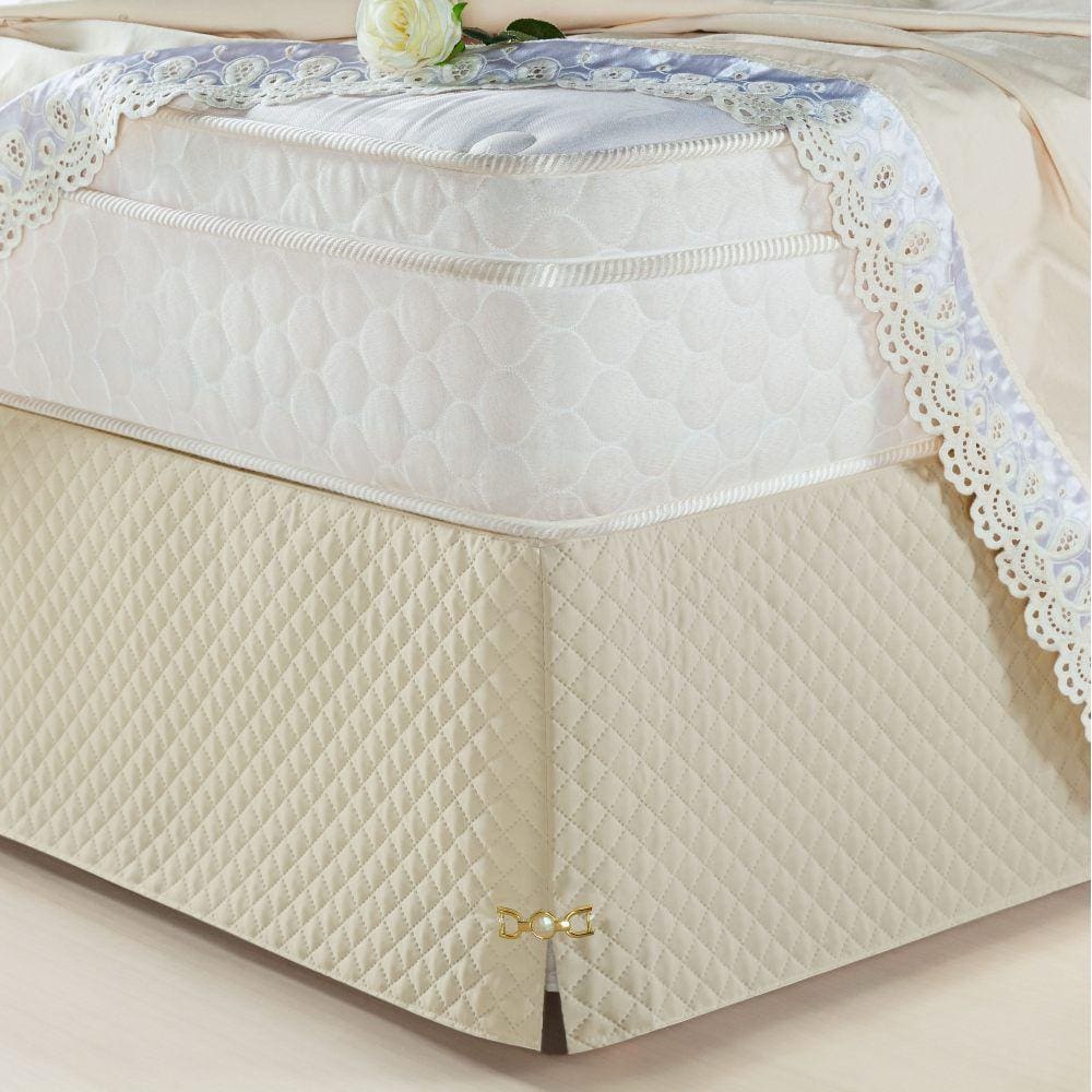 Saia Para Cama Box King Veneza 1 Peça - Bege