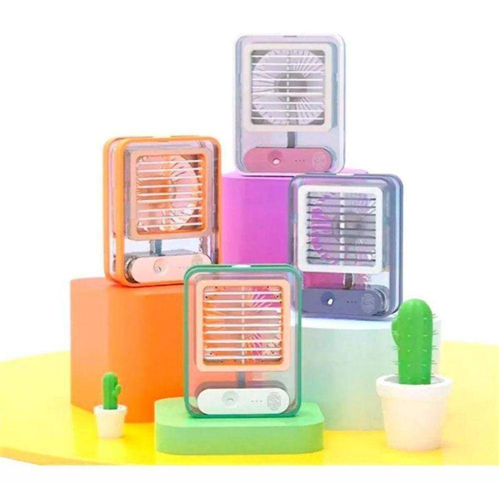 Ventilador Portátil Spray Água 3 Vel. Usb 1500Mah
